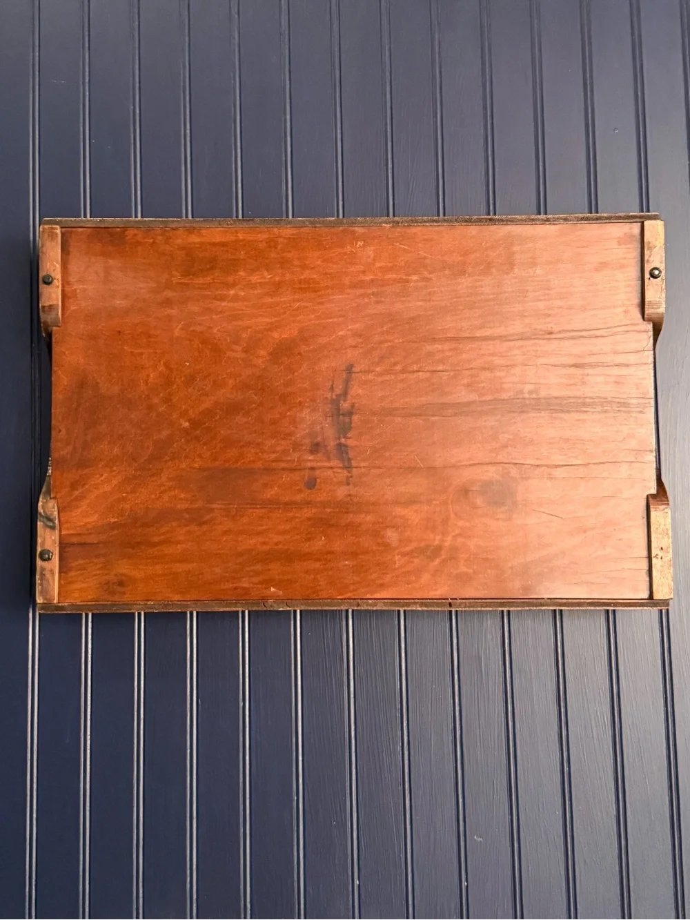 Vintage Wooden Fox Hunt Scene Tray — Large Equestrian Serving Tray